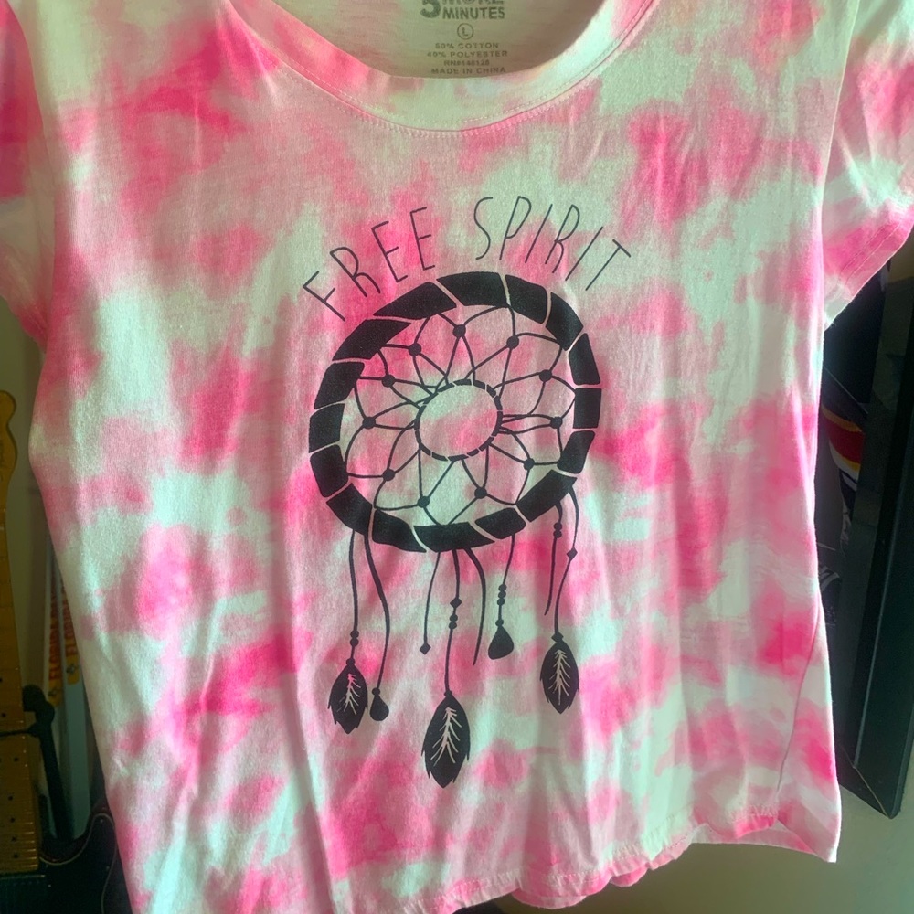Free Spirit Pink Tye Dye Crop Top